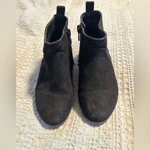 Black Faux Suede Ankle Boots